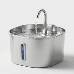Fontaine à eau pour chat Inox 2,2L | AQUALINE